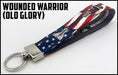Executive Key Fob In 30 Styles Lanyard Wounded Warrior (Old Glory) 