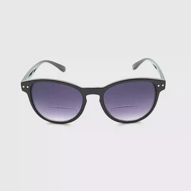 BFF Keyhole Bifocal Reading Sunglasses gloss black frame