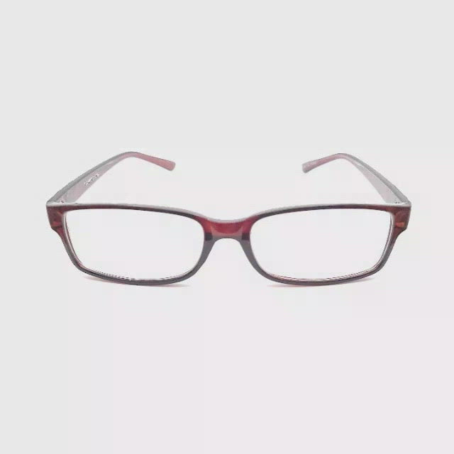 Last Chance Thin Temple Negative Power Glasses for Distance red frame