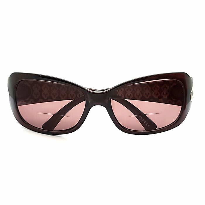 Fab NYS Butterfly Frame with Etched Temple Bifocal Reading Sunglasses Bifocal Reading Sunglasses 
