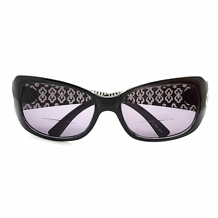 Fab NYS Butterfly Frame with Etched Temple Bifocal Reading Sunglasses Bifocal Reading Sunglasses 