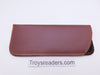 Faux Leather Glasses Sleeve Soft Case in Three Colors Cases Light Brown 