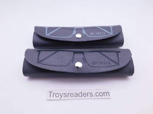 Faux Leather Gray Soft Case for Reading Glasses Cases 