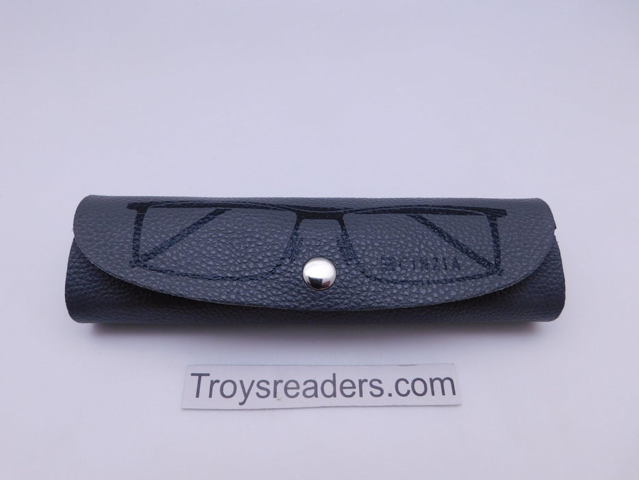 Faux Leather Gray Soft Case for Reading Glasses Cases Gray/Black 