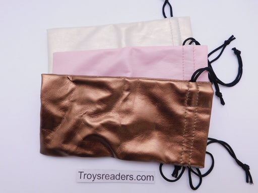 Faux Leather Pouch with String in Three Colors Cases 