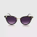 Flip Your Lid Metal Cat Eye Reading Sunglasses with Fully Magnified Lenses black tortoise frames single power