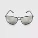 Radioactive Metal Frame Bifocal Reading Sunglasses with Mirrored lenses black frame