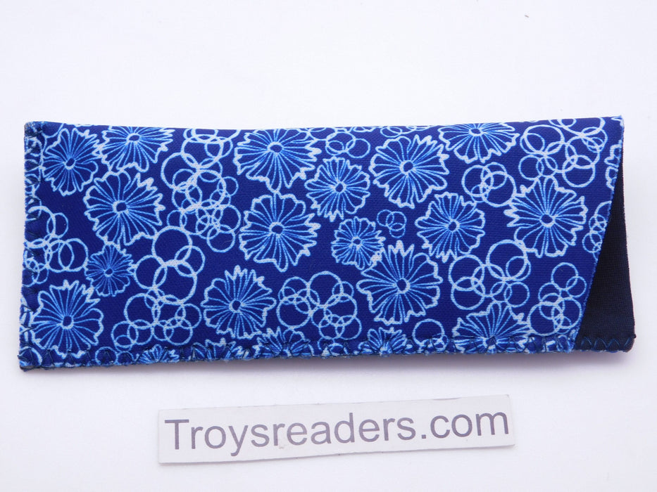 Floral Glasses Sleeve/Pouch in Five Colors Cases Blue 