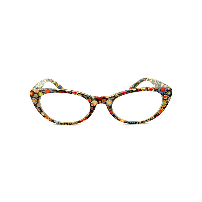 Flower Power Cateye Readers With Matching Case Reader with Display 