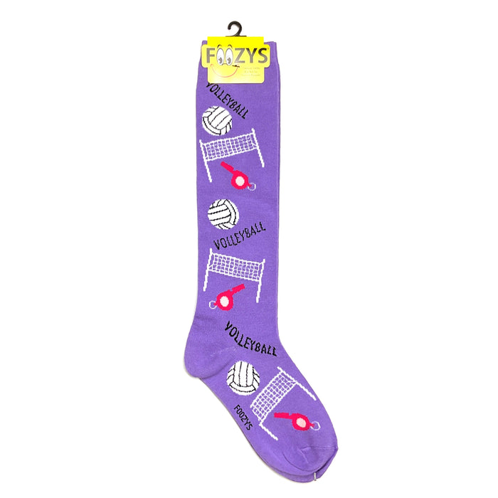 Foozys Knee High Socks Volleyball Socks Purple 