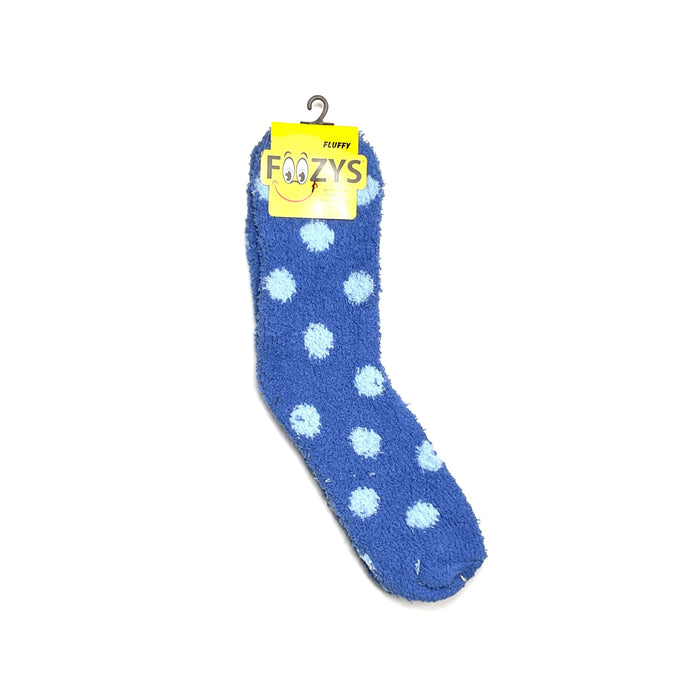 Foozys Unisex Fluffy Dots Socks Blue 