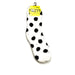 Foozys Unisex Fluffy Dots Socks White with Black Dots 
