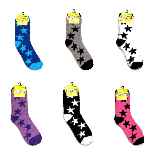 Foozys Unisex Fluffy Stars Socks 