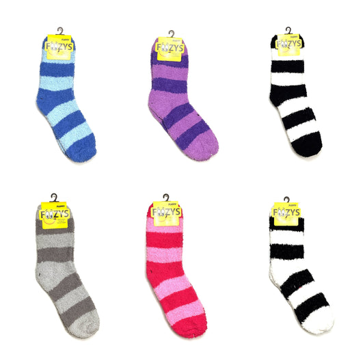 Foozys Unisex Fluffy Stripes Socks 