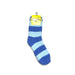 Foozys Unisex Fluffy Stripes Socks Blue Toe 