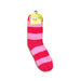 Foozys Unisex Fluffy Stripes Socks Pink Toe 