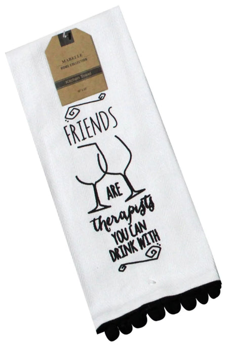 Friends Are Therapists You Can Drink With Dish Towel Dish Towel 