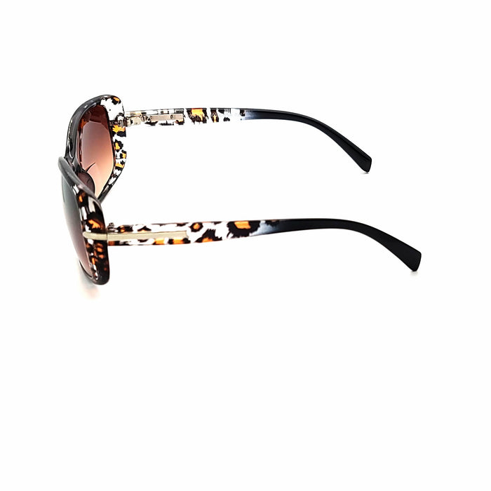 Glam Ladies Large Lens Leopard Print Bifocal Reading Sunglasses Bifocal Reading Sunglasses 