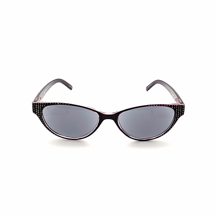 Glitz Cateye Bolero Single Power Reading Sunglasses in Three Colors Fully Magnified Reading Sunglasses Purple Smoke +1.00