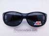 Glitz Colorful Transparent Fit Overs in Six Colors Fit Over Sunglasses Black 