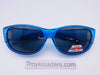 Glitz Colorful Transparent Fit Overs in Six Colors Fit Over Sunglasses Blue 