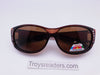 Glitz Colorful Transparent Fit Overs in Six Colors Fit Over Sunglasses Brown 