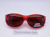 Glitz Colorful Transparent Fit Overs in Six Colors Fit Over Sunglasses Red 