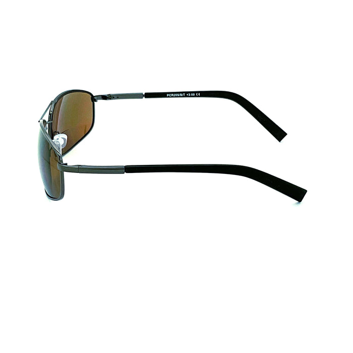 Going Around Metal Frame Sport Wrap Bifocal Reading Sunglasses 