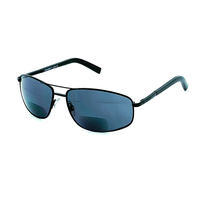 Going Around Metal Frame Sport Wrap Bifocal Reading Sunglasses 