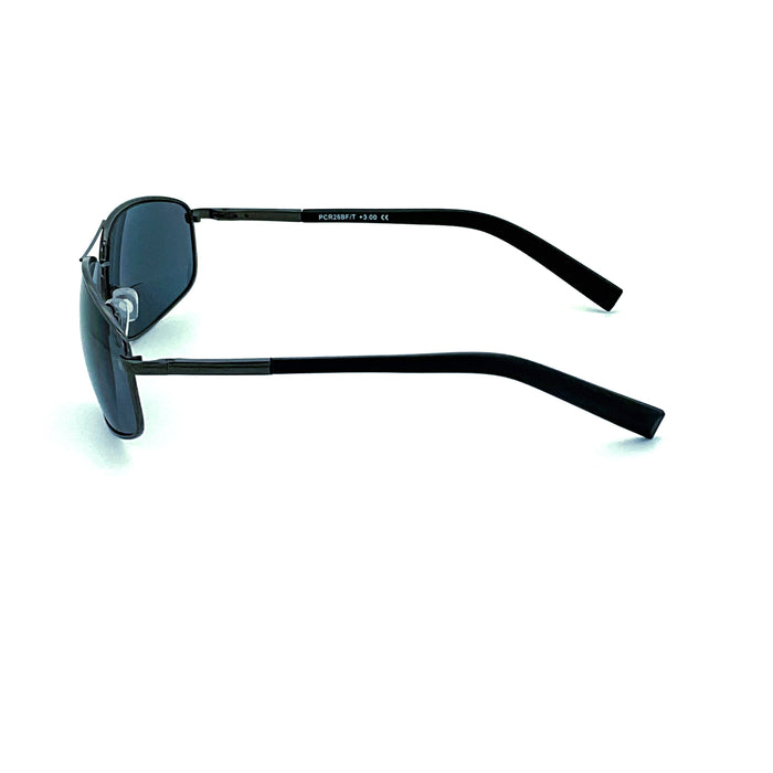 Going Around Metal Frame Sport Wrap Bifocal Reading Sunglasses 