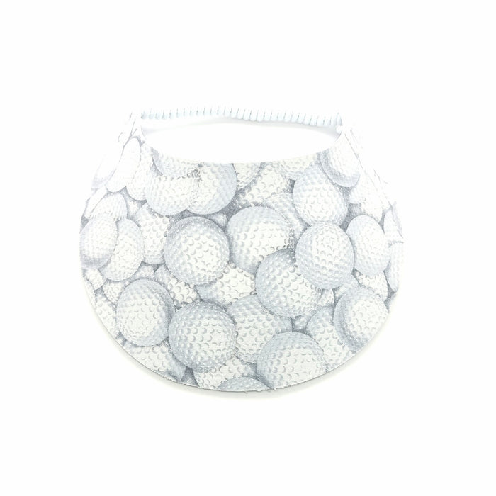 Golf Themed Foam Sun Visor Foam Visors All White Golf Balls Medium 