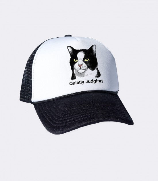 Headline Quietly Judging Cat Trucker Cap Hats 