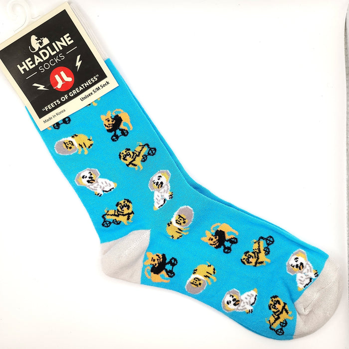 Headline Unisex S/M Crew Dogs with Disabilities Socks 