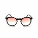 Hipster Wood Look Round Keyhole Reading Sunglasses with Fully Magnified Lenses Fully Magnified Reading Sunglasses 