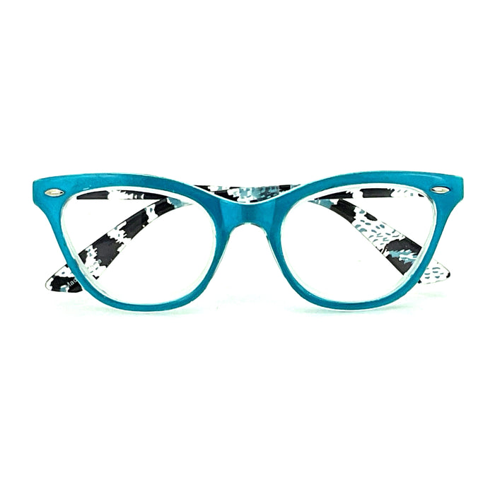 Hot Diggity Dog High Power Oval Cat Eye Shape Spring Temple Reading Glasses up to +6.00 High Power Reader 