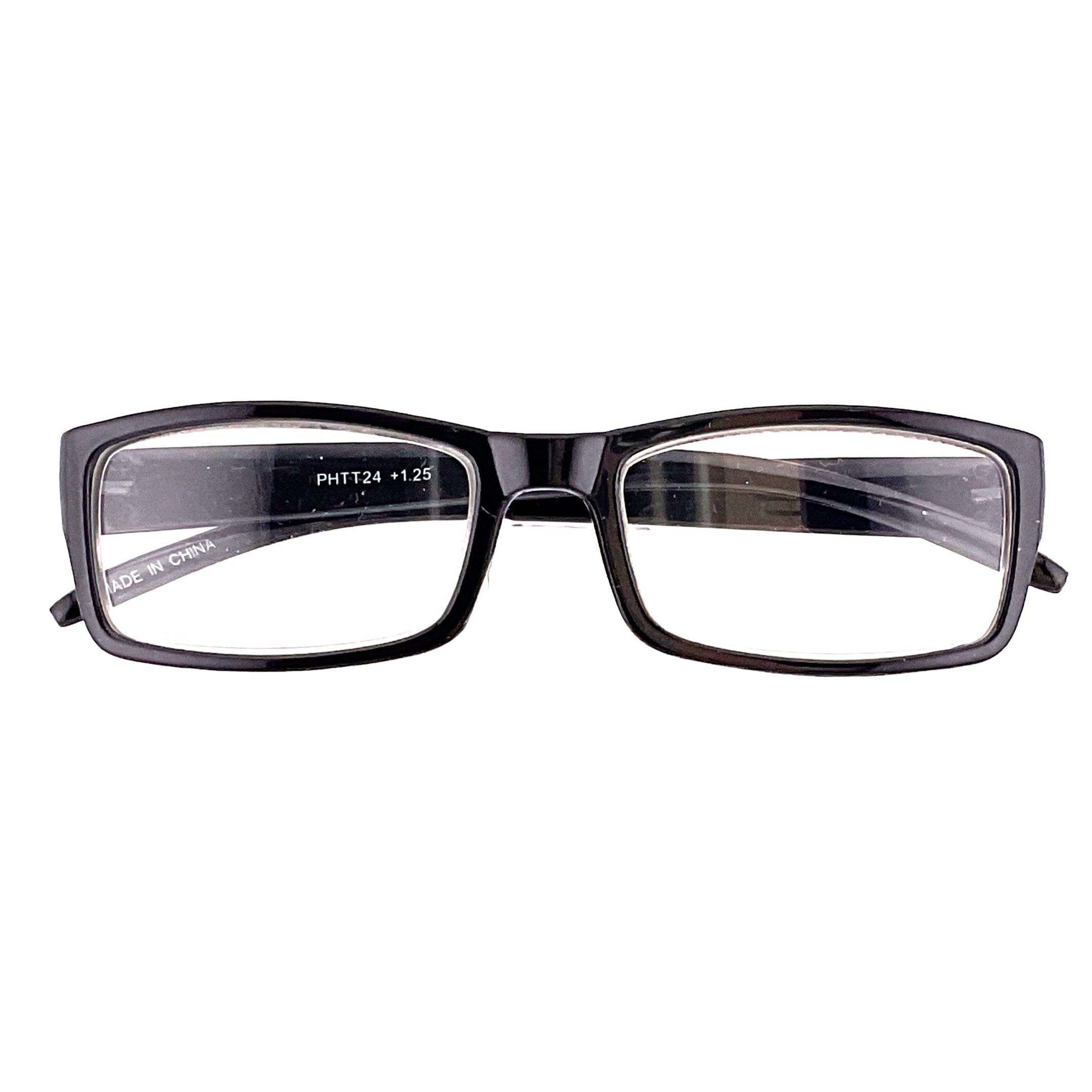Oarton Rectangular Reader Houndstooth Rectangular Shape Readers With Matching Case — Troy's Readers