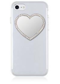 iDecoz Heart with Silver Crystals Phone Mirrors Idecoz 