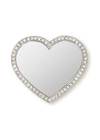 iDecoz Heart with Silver Crystals Phone Mirrors Idecoz 