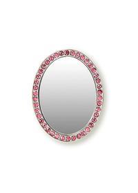 iDecoz Silver Oval with Pink Crystals Phone Mirrors Idecoz 