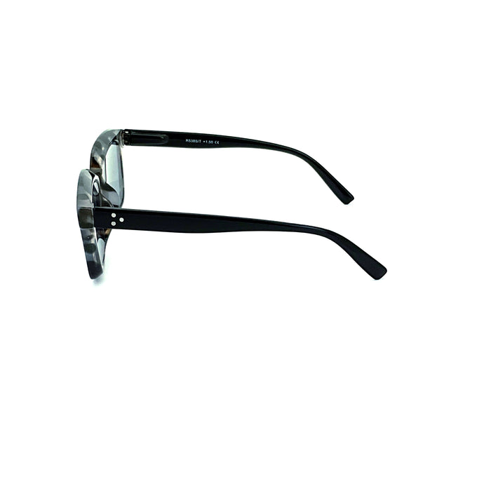 In Your Face Square Frame Fully Magnified Reading Sunglasses Fully Magnified Reading Sunglasses 