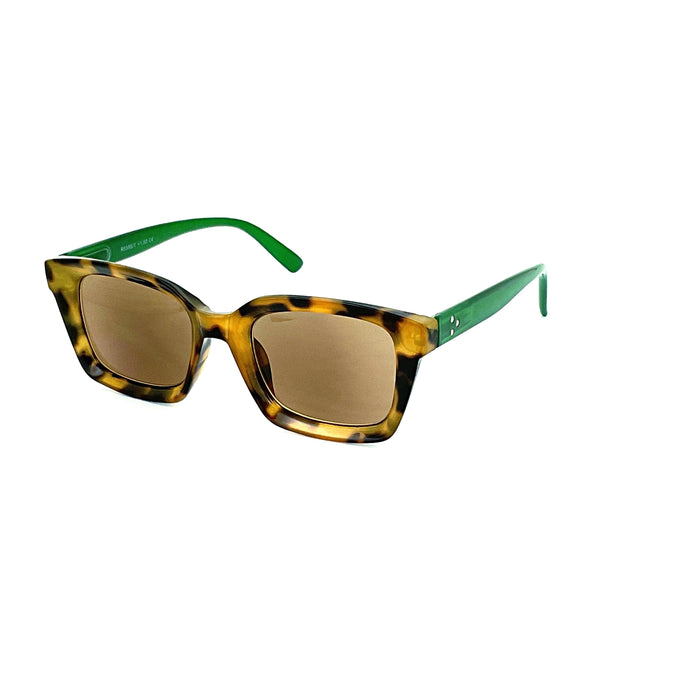 In Your Face Square Frame Fully Magnified Reading Sunglasses Fully Magnified Reading Sunglasses 