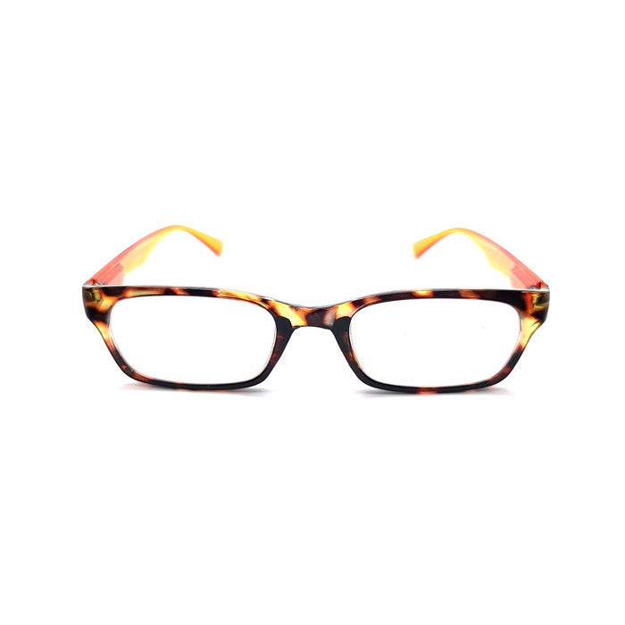 Jitterbug Colorful Tortoise High Power Reading Glasses Eyeglasses +4.00 Orange 