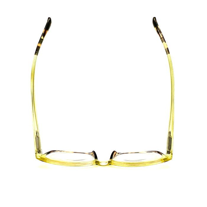 Khaki Wacky High Power Large Rectangular Shape Spring Temple Reading Glasses up to +6.00 High Power Reader 