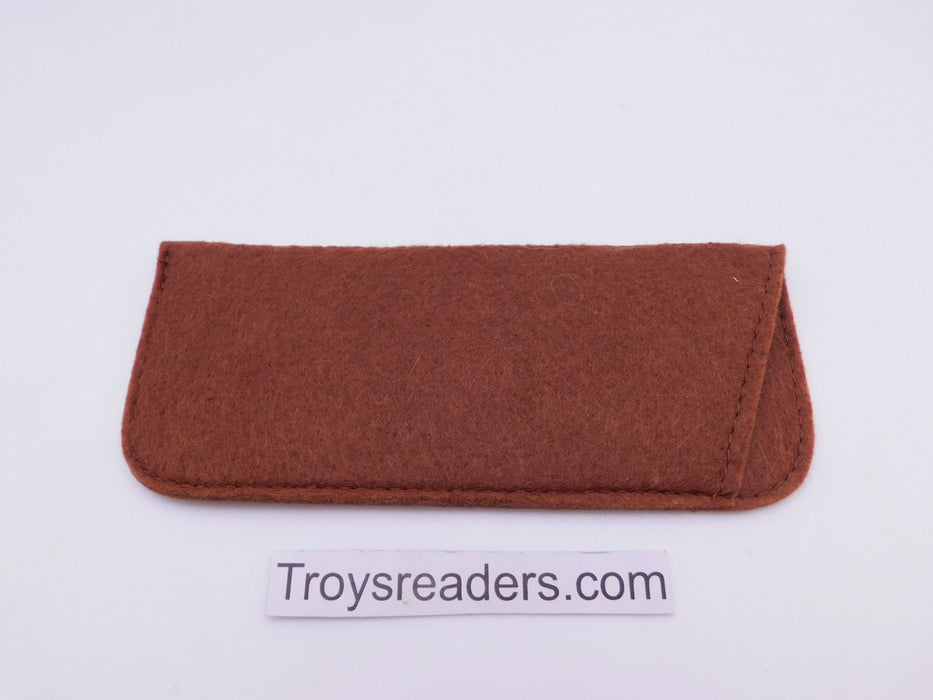 Large Felt Glasses Sleeve/Pouch in Two Colors Cases Brown 