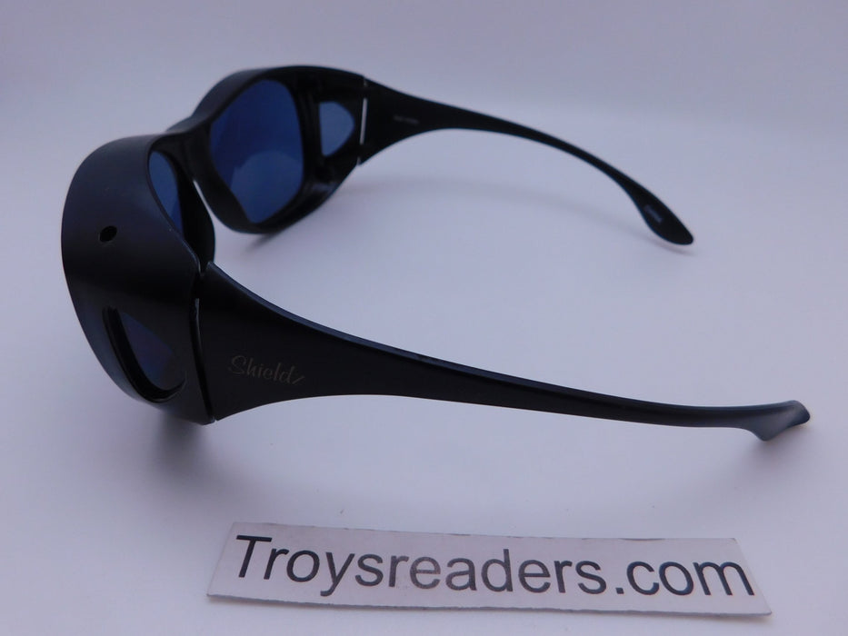 Large Oval Fit Over In Black Fit Over Sunglasses 