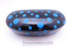 Large Polkadot Sunglasses Hard Clam Case in Four Colors Cases Blue 