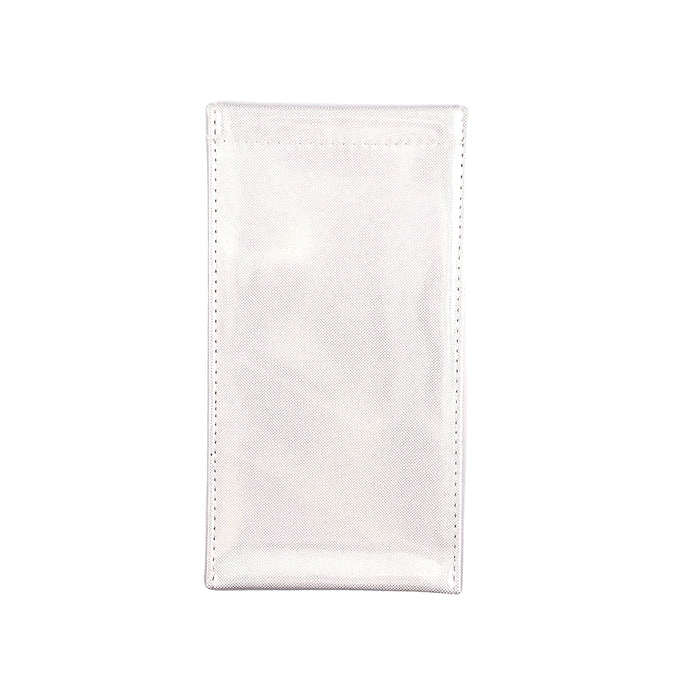 Large Squeeze Top Iridescent Micro Disco Dot Snap Case Eyewear Cases White 