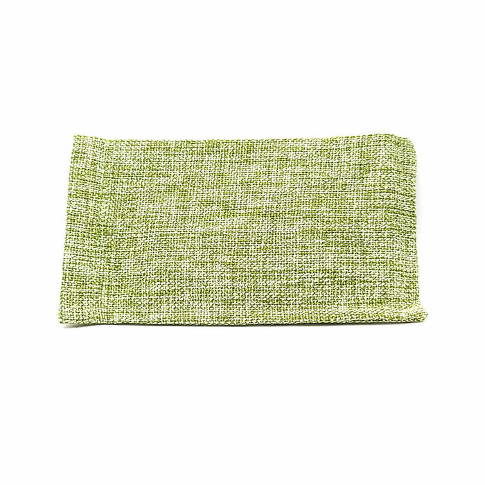 Large Squeeze Top Woven Hemp Sunglasses Snap Case With Attached Microfiber Cloth Eyewear Cases 