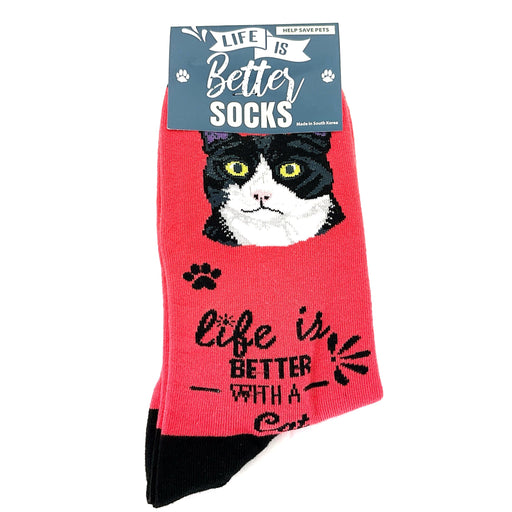 Life is Better Socks Black & White One Size Fits Most Socks 