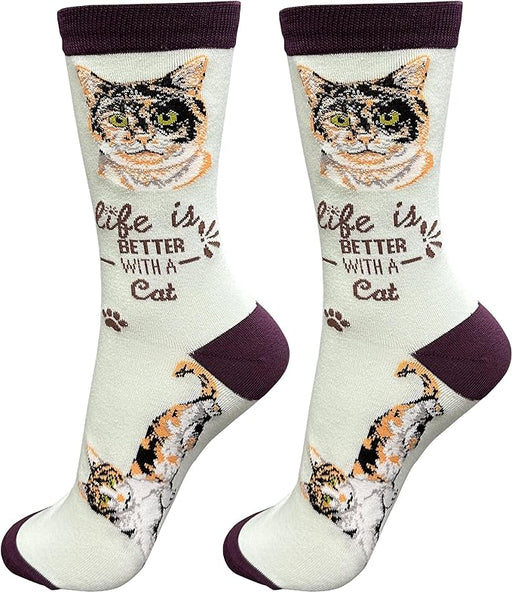 Life is Better Socks Calico One Size Fits Most Socks 